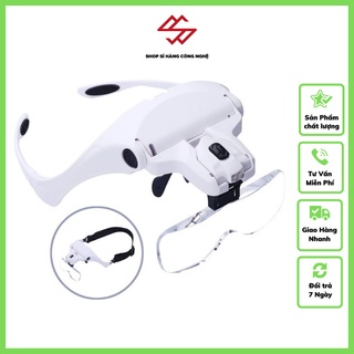 Kính lúp đeo mắt đeo đầu có đèn V5 9892B2 ( 5 MẮT KÍNH PHÙ HỢP ĐA SỐ MẮT NGƯỜI DÙNG )