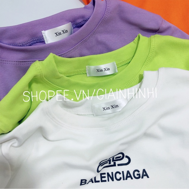Áo thun xin xin cổ tròn form ôm dáng crop, Áo phông ngắn tay in chữ ngực BB XX301 - NhiNhi Shop