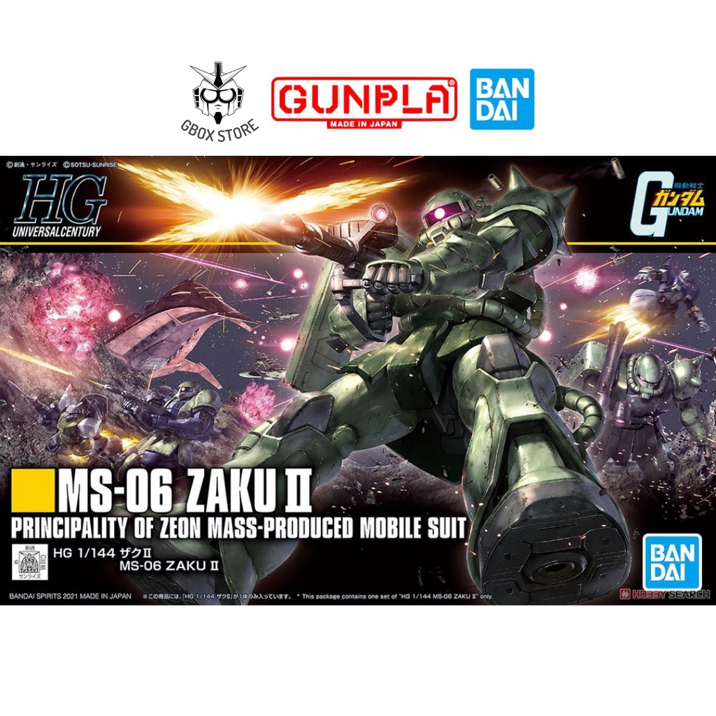 Gundam HG MS-06 Zaku II Principality of Zeon HGUC 241 Bandai 1/144 Mô hình nhựa lắp ráp