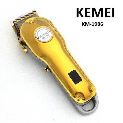 Tông Đơ Cắt Tóc Kemei 1986 Gold Vỏ Thép + Cữ 1.5mm 4.5mm