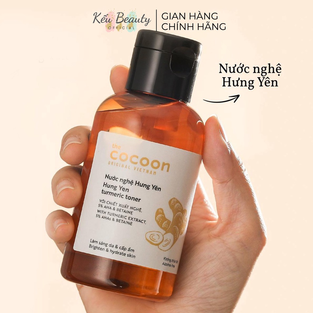 Toner nước nghệ Hưng Yên Cocoon Turmeric làm sáng da và cấp ẩm 140ml