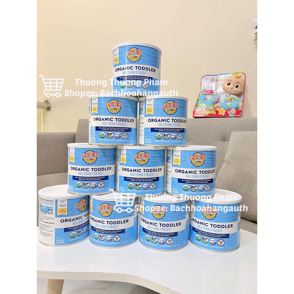 Sữa Bột Earth's Best EarthBest Organic Toddler Mỹ Hộp Xanh 595gr EarthBest