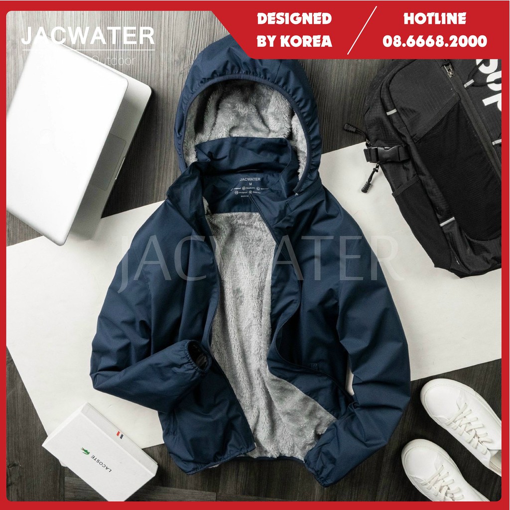 Áo lông cừu nam nhẹ chống nước, khoác dù thể thao giữ nhiệt JACWATER V480 | BigBuy360 - bigbuy360.vn