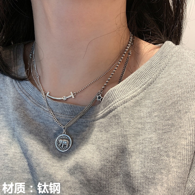 Vòng cổ thép titan phong cách hip hop nhiều kích cỡ
