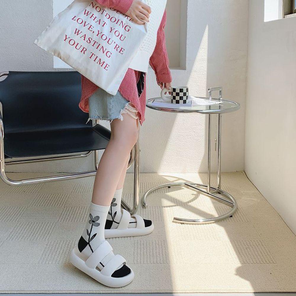 Vớ Cotton Thoáng Khí In Họa Tiết Hoa Phong Cách Harajuku Dễ Thương Thời Trang Cho Nữ