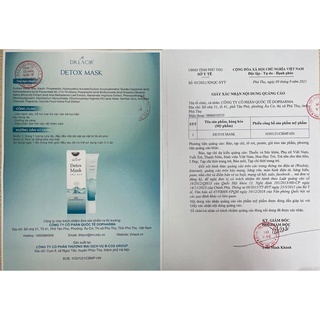 Mặt nạ thải độc Detox mask, mặt nạ thải độc da