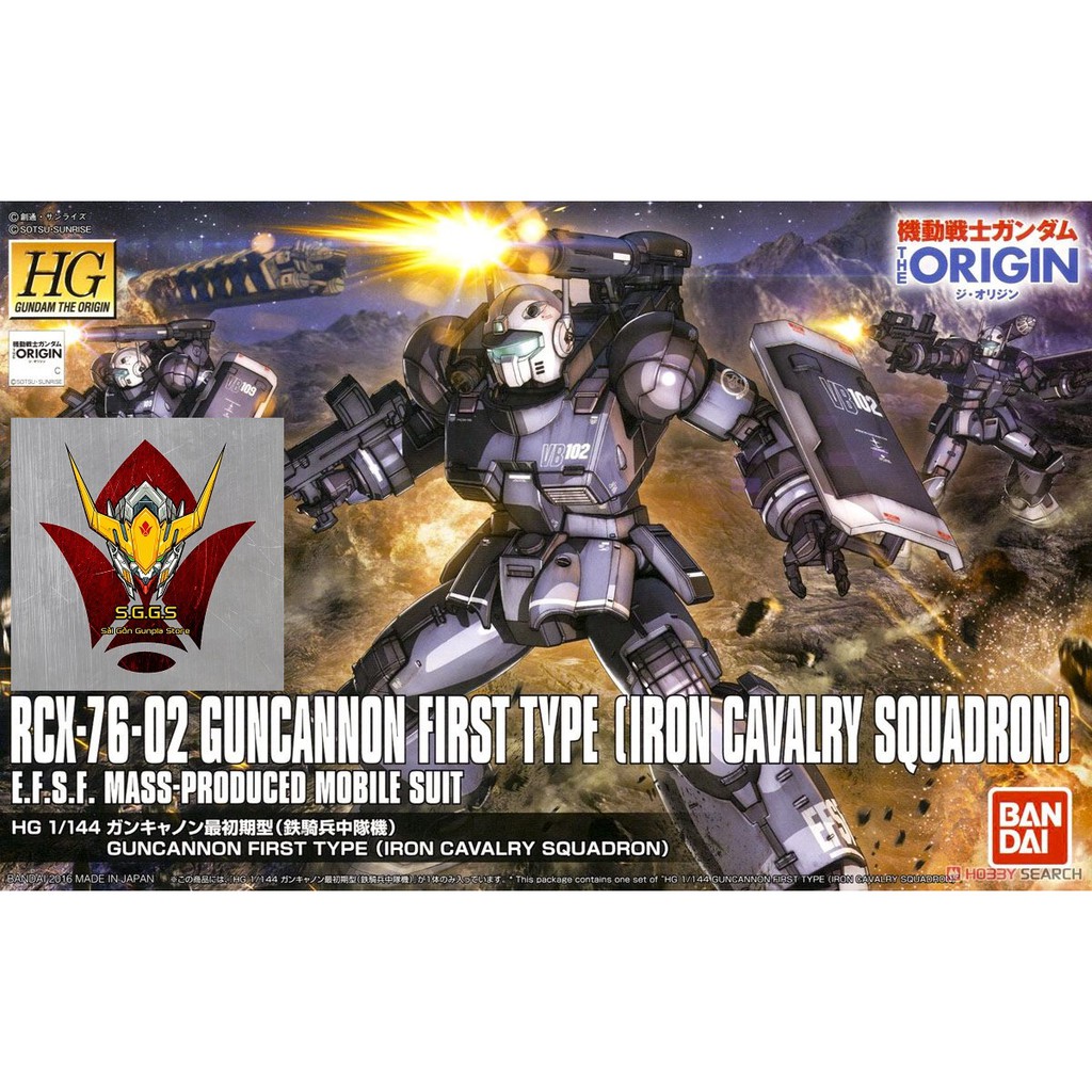 MÔ HÌNH LẮP RÁP BANDAI 1/144 HG RCX-76-02 GUNCANNON FIRST TYPE [IRON CAVALRY SQUADRON] VERSION HGGTO GUNDAM THE ORIGIN