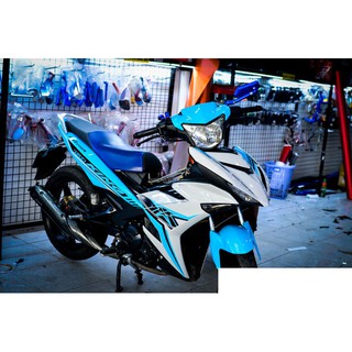 Tem trùm exciter 150 xanh ngọc mx king mẫu mới, độ team trùm decal xe máy ex dán đời 2015-2020