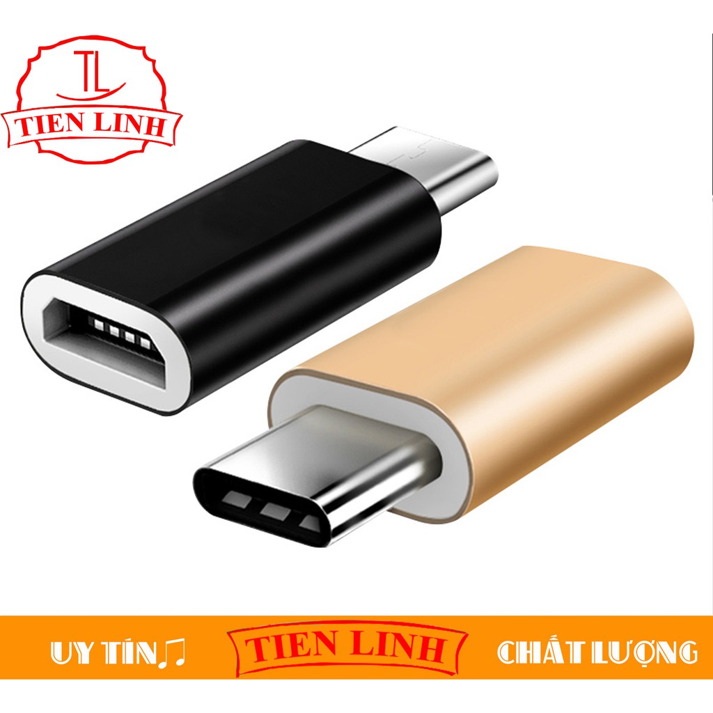 [Mã ELFLASH5 giảm 20K đơn 50K] Bộ 2 cái đầu chuyển đổi chân Micro USB (Cái) sang Type C