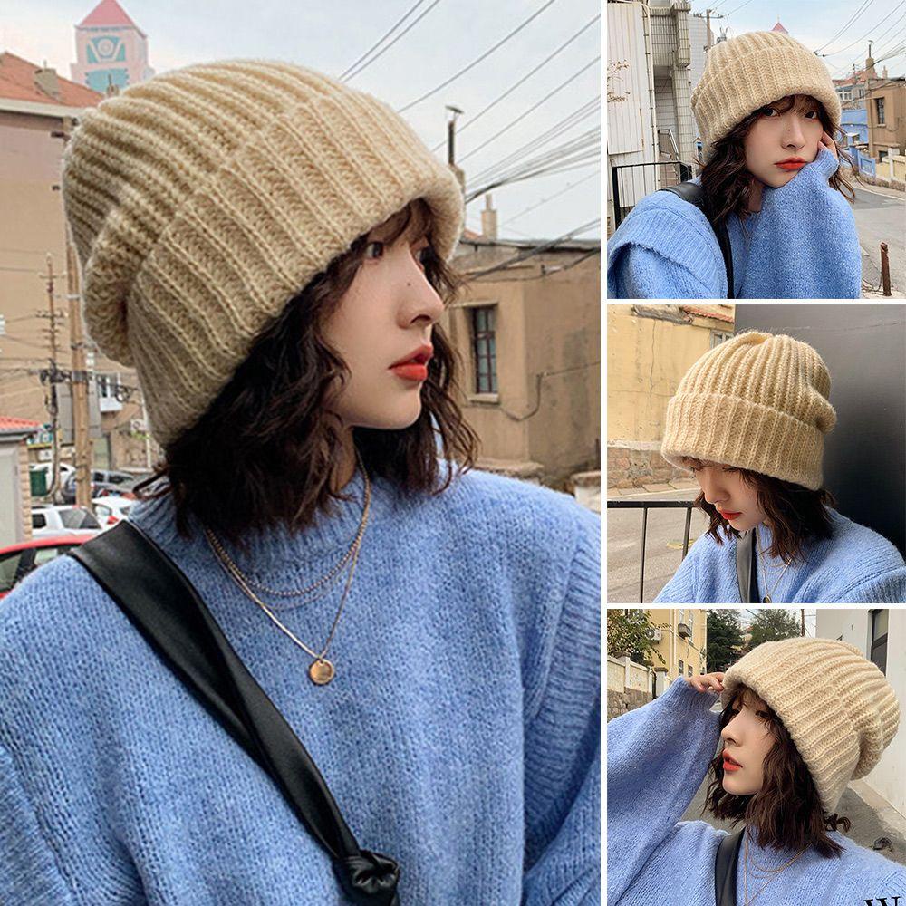 GOGOUP Mũ Len Beanie Dễ Thương Cho Nữ