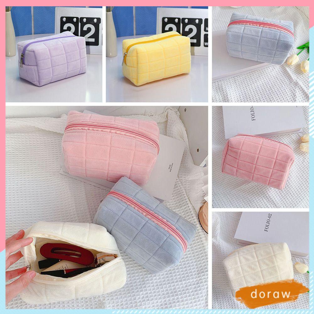 Túi Đựng Bút Bằng Vải Bạt Phối Lông Hình Hoạt Hình