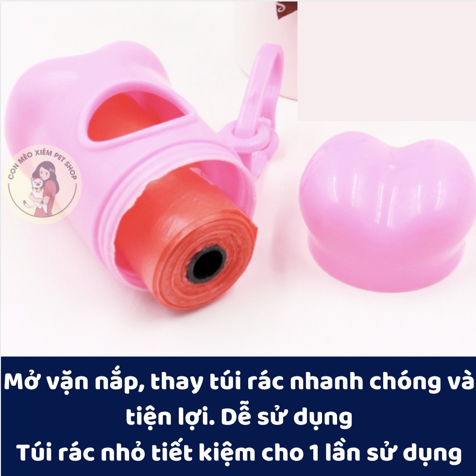 Túi hốt phân cho chó mèo bao nilong rác hộp vệ sinh, đồ dùng cún mèo con lớn nhỏ Con Mèo Xiêm