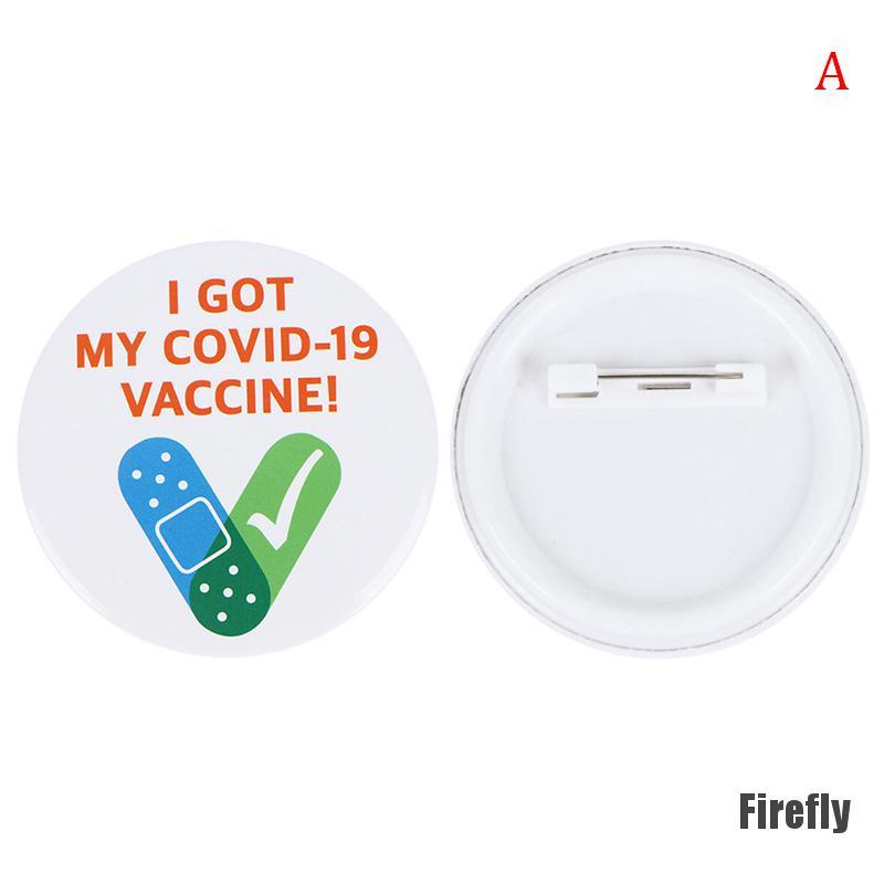 1 Huy Hiệu Cài Áo Hình Logo vắc-xin Thời Trang