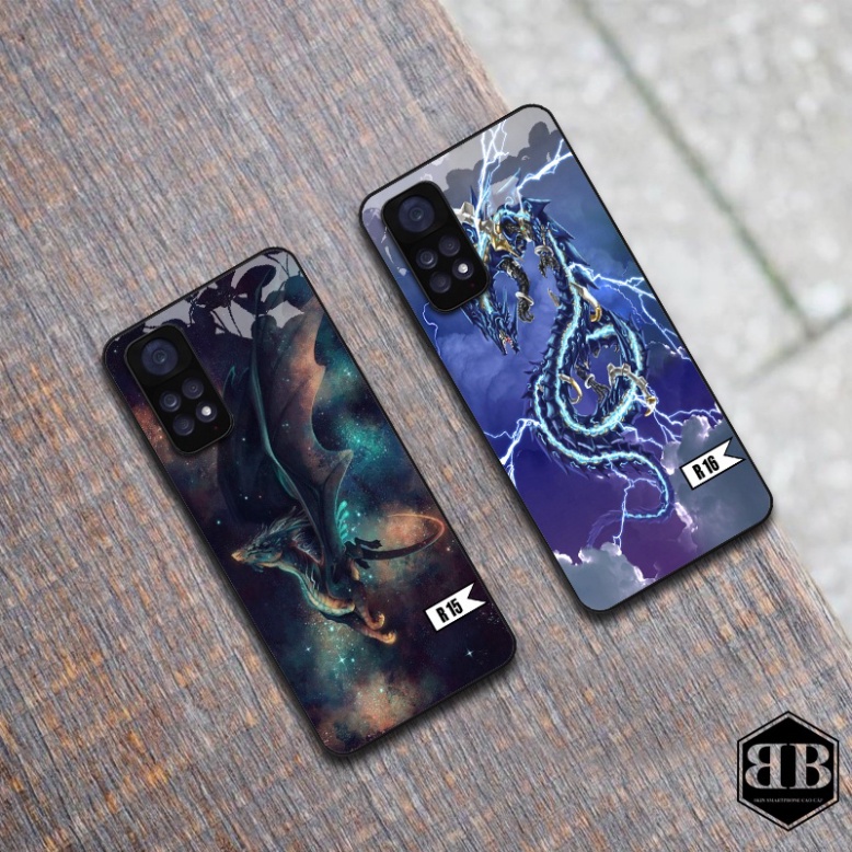 Ốp lưng kính cường lực Xiaomi Redmi Note 11 4G / Redmi Note 11S các mẫu rồng cho nam