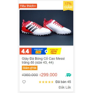 Giày Đá Bóng Cổ Cao Messi trắng