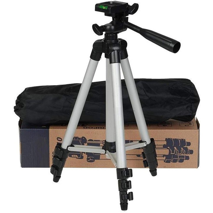 Gậy Tripod 3110 3 chân full hộp, túi đựng, đầu kẹp