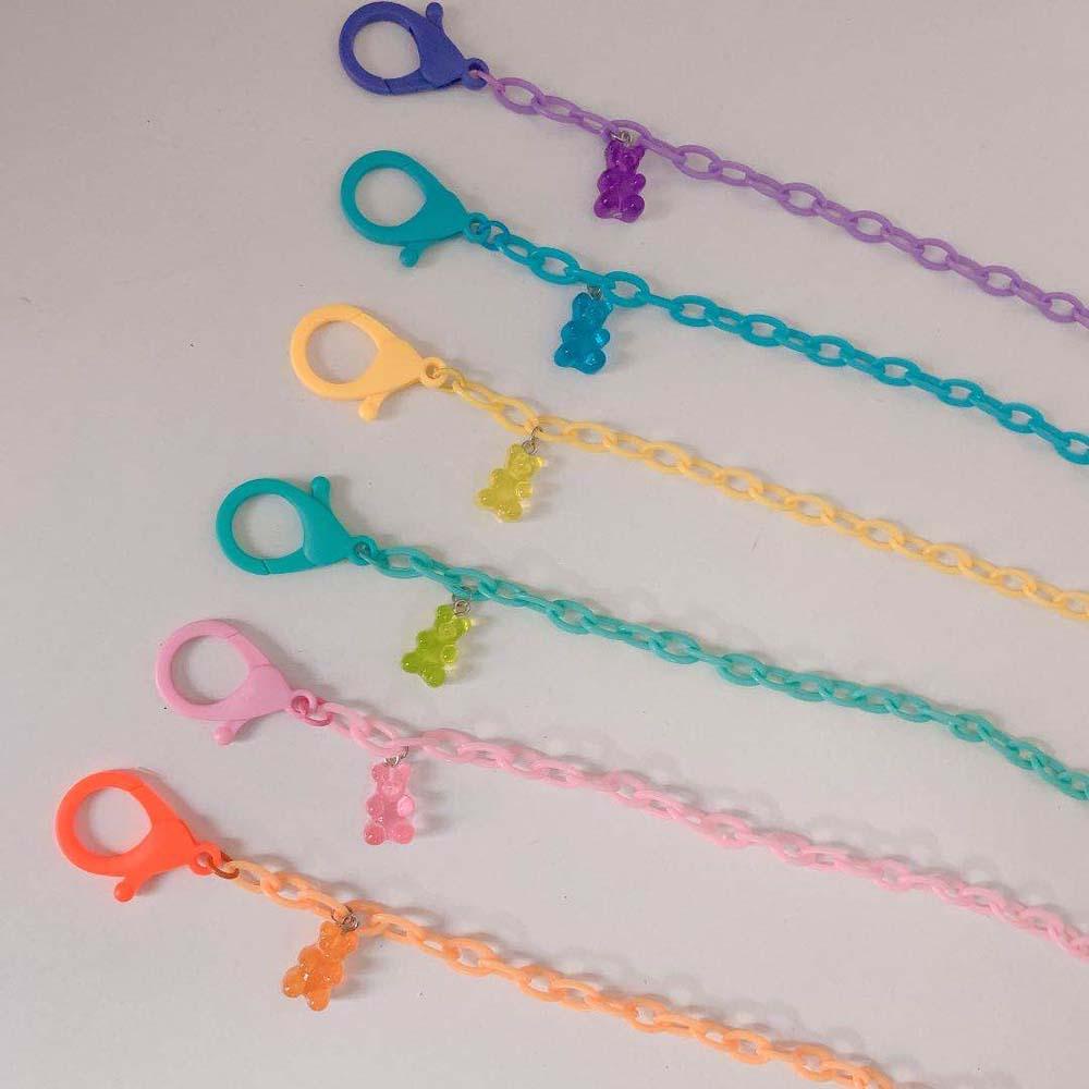 Vòng cổ Mặt Hình Chú Gấu Bằng Acrylic Chống Thất Lạc Thời Trang Cho Nam