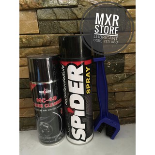[Combo] Vệ sinh sên Thunder MC-40 400ml + Dưỡng sên Spider Spray 600ml (tặng bàn chải 3D)