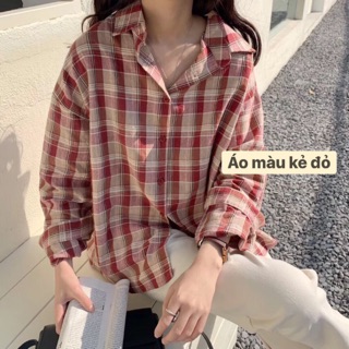 Áo somi thô đũi kẻ caro