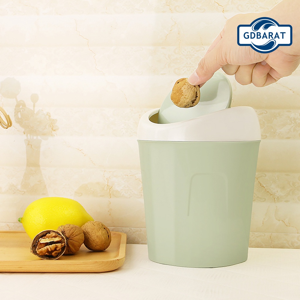 Thùng Rác Nắp Lật Mini Bằng Nhựa Nhiều Màu Sắc Tiện Dụng