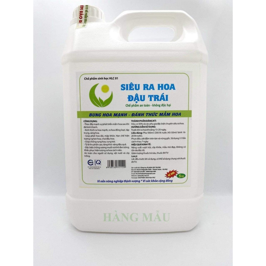 SIÊU RA HOA 5 LIT - KÍCH THÍCH RA HOA CỰC MẠNH, HOA RA ĐỒNG LOẠT, DƯỠNG HOA, TĂNG TỶ LỆ ĐẬU QUẢ