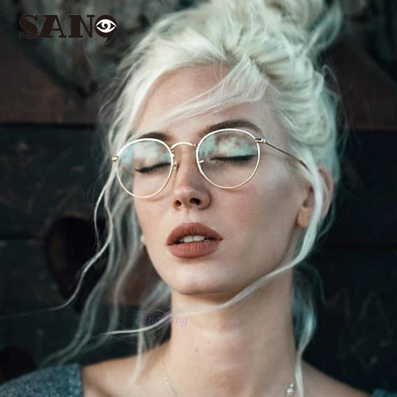 Kính đeo mắt trong suốt gọng kim loại thời trang | BigBuy360 - bigbuy360.vn