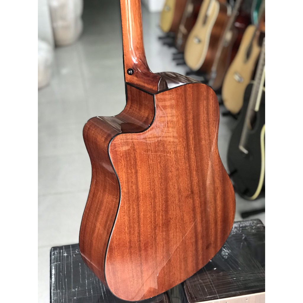 [Tặng kèm phụ kiện] Đàn guitar acoustic Omugo gỗ mahogany