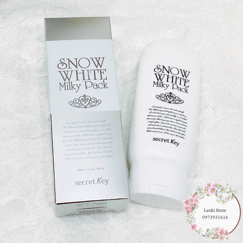 Kem Tắm Trắng Secret Key Snow White Milky Pack 200gr