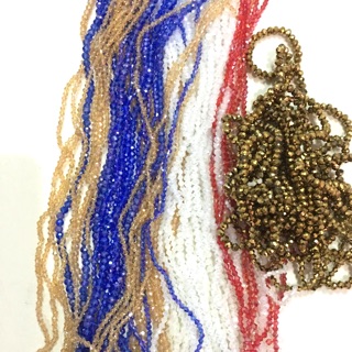 Dây 100 hạt pha lê nón lấp lánh 3mm, 4mm, 6mm - phụ liệu handmade