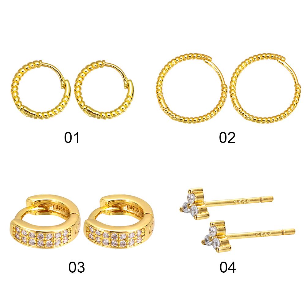 Bông Tai Dạng Vòng Tròn Thời Trang Tinh Tế 1 Cái Cho Nữ