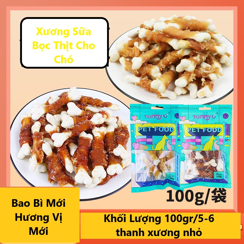 Xương Sữa Bọc Thịt Gà Cho Cún (Hàng Mới)