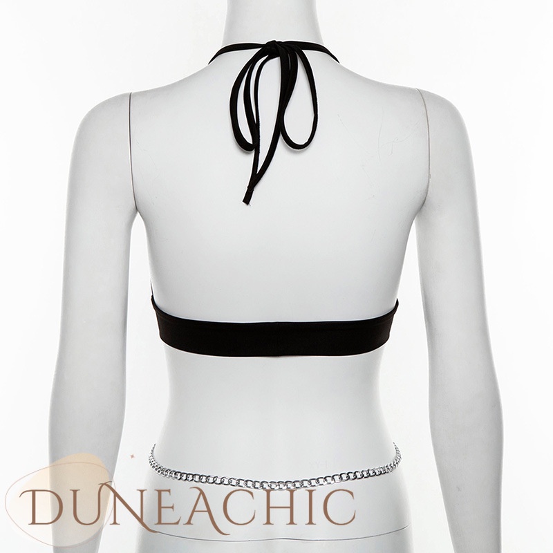 DUNEA Áo Lửng Hai Dây Hở Lưng Gợi Cảm Dành Cho Nữ