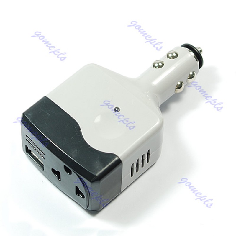 Bộ Sạc Chuyển Đổi Nguồn Điện Dc 12v Sang Ac 220v Cho Xe Hơi
