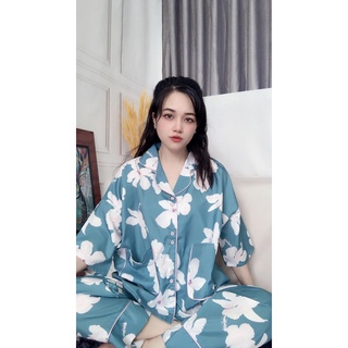 Đồ bộ ngủ - Bộ mặc nhà Pijama lụa tay dài tay ngắn Quảng Châu