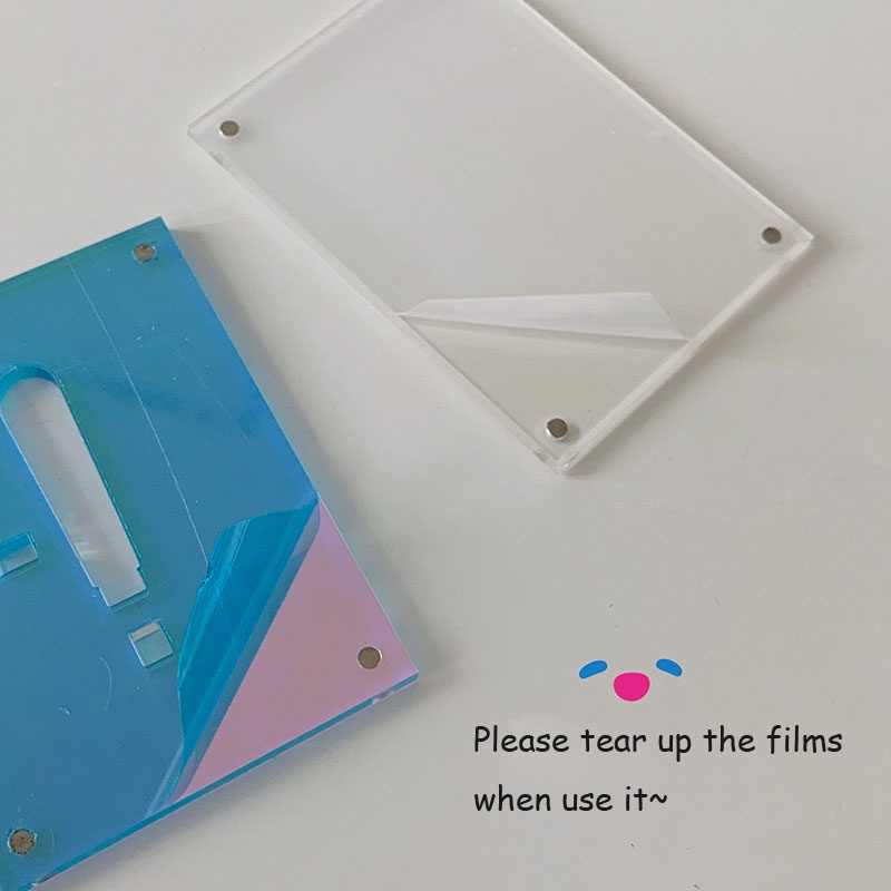 Giá Đỡ Ảnh Từ Tính Bằng Acrylic Trong Suốt 3 inch Nhiều Màu Dùng Trang Trí Nhà Cửa