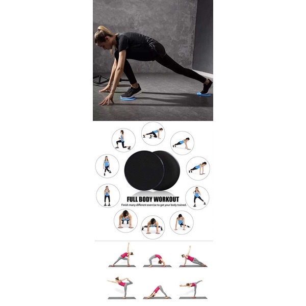 Đĩa trượt tập Gym và Yoga | Đĩa Tròn 18x18cm, Chất Liệu nhựa ABS | Sét 2 đĩa