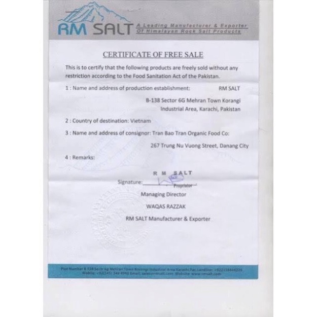 500g Muối hồng / muối hồng Himalaya hạt mịn nấu ăn, nấu sữa...