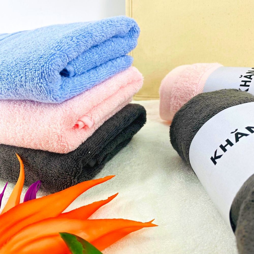 Khăn Mặt Cotton Cao Cấp Border Sọc Chéo Thiện Phú 40*80*170g, Khăn Lau Mặt M371 Chất Bông Sợi Tự Nhiên Thấm Nước Tốt