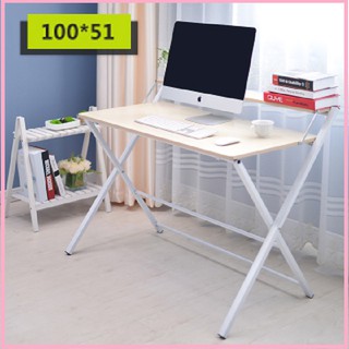9292 Bàn làm việc xếp gọn 100x51cm - Bàn xếp 2 tầng chân sắt
