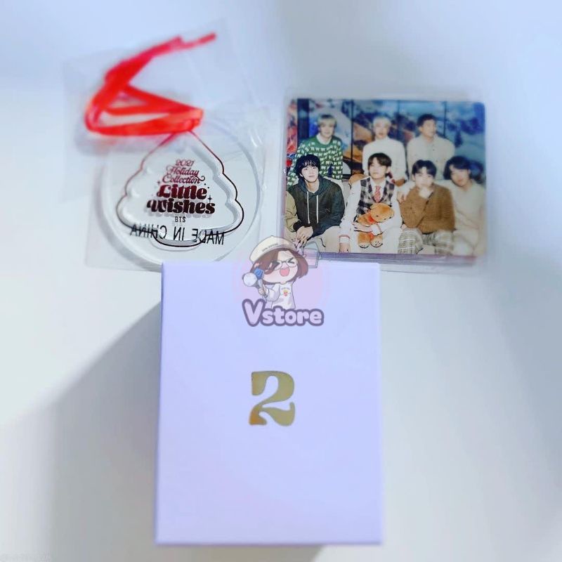 VStore [BTS OFFICIAL] BTS 2021 HOLIDAY: CÂY THÔNG ACRYLIC + CARD GROUP