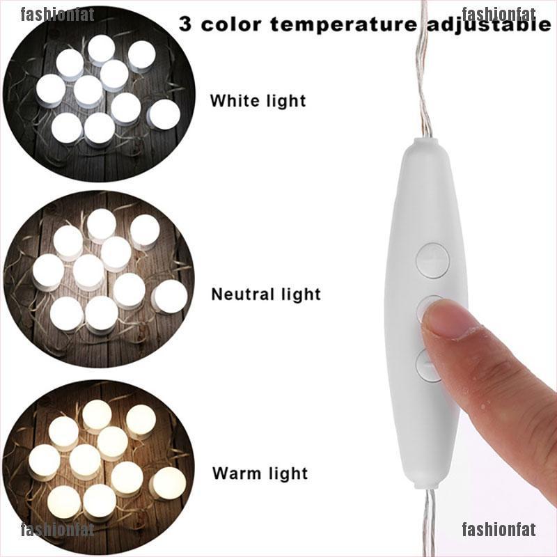 Bộ dây đèn LED tròn gắn gương trang điểm