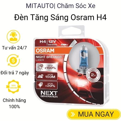 Đèn gầm ô tô Osram H1 H4 H7 H8 H11 HB3 HB4 12V tăng sáng Night Breaker Laser cho ô tô xe hơi phụ kiện ô tô Mitauto