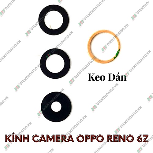 Kính camera oppo reno reno 6z kèm keo dán