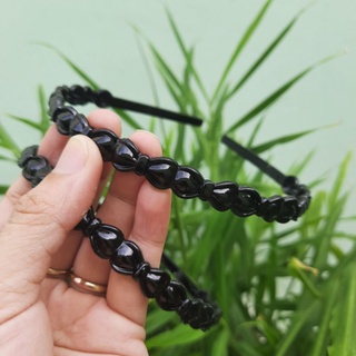 Combo 2 cái Bờm cài tóc nơ màu đen bóng dễ thương