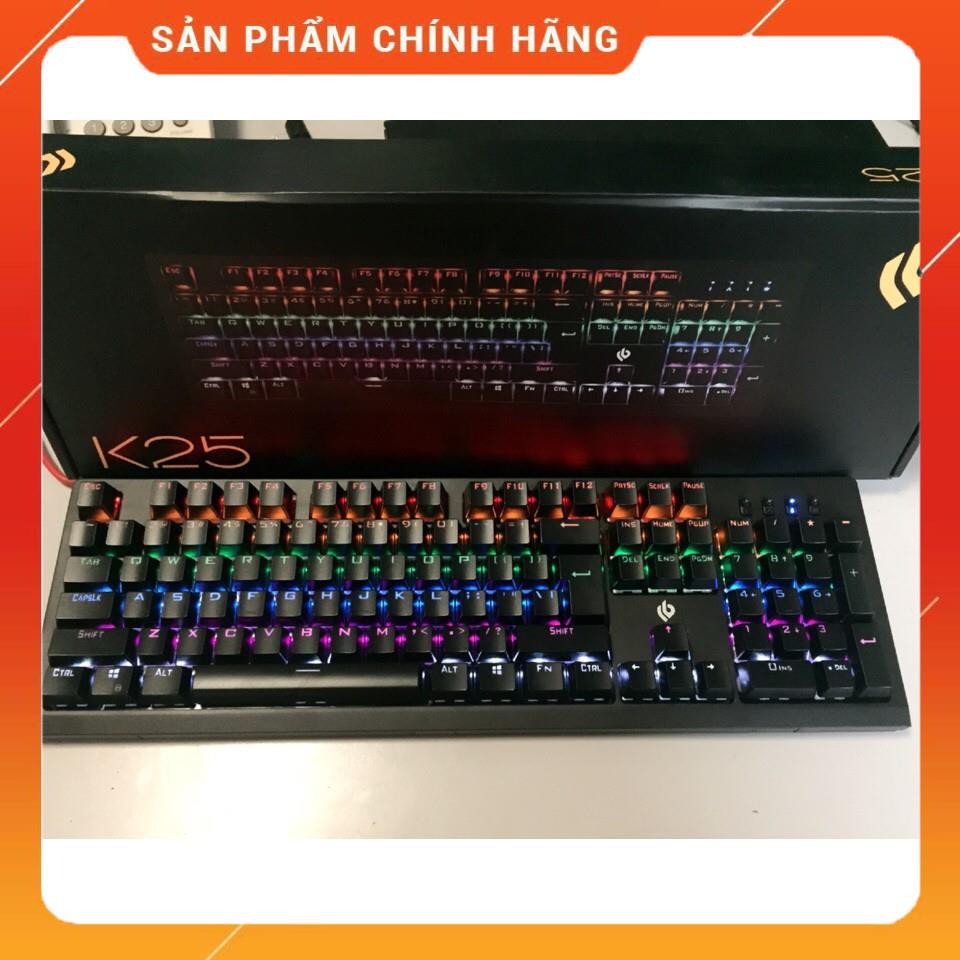 Bàn phím cơ Goldtech K25 Bảo hành 18 tháng có kê tay dailyphukien Hàng có sẵn giá rẻ nhất _Giá rẻ, chất lượng