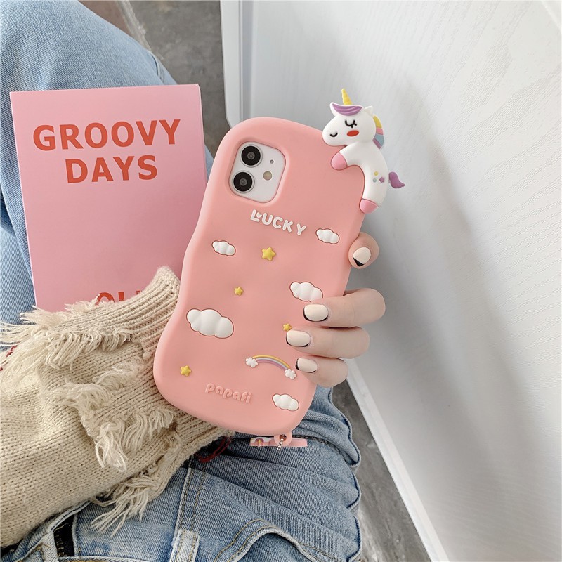 IPhone case-iPhone 11 Pro Max / iPhone12 / iPhone X / iPhone 7 Plus / iPhone 8 / iPhone 6 cloud unicorn sunscreen case