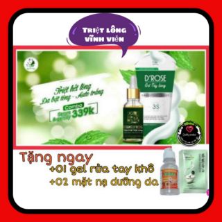Gel tẩy lông Drose- Kem Tẩy lông Drose + Serum triệt lông vĩnh viễn D'rose