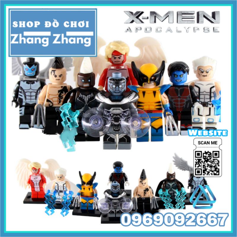 Đồ chơi Xếp hình X-men Apocalypse gồm Storm - Wolverine Daken Minifigures POGO PG8019