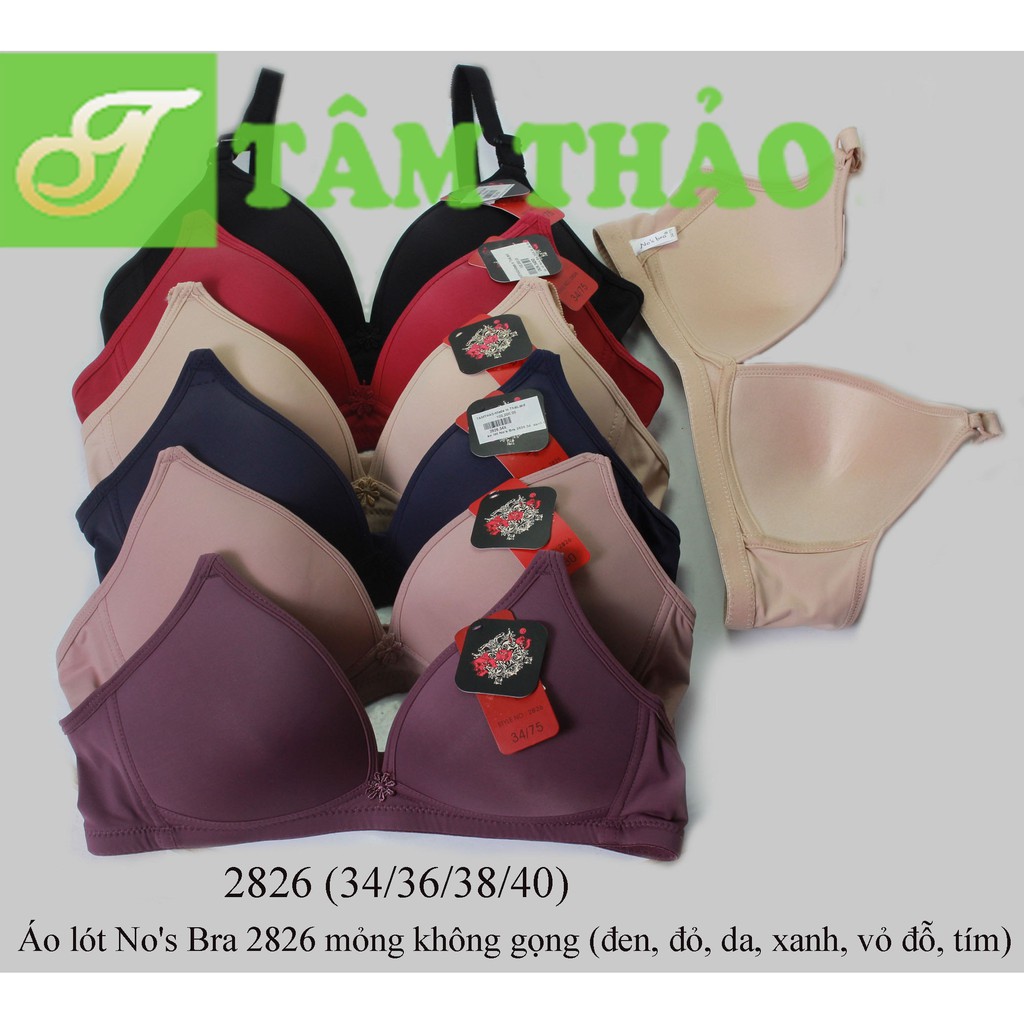 Áo lót Thái Lan No'bra 2826 mỏng không gọng