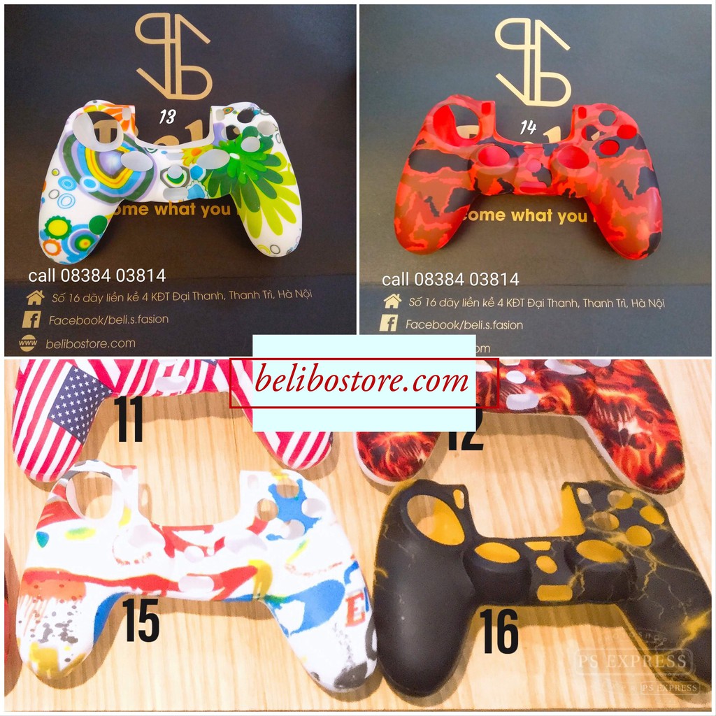 Vỏ bọc cao su silicon mềm bảo vệ tay cầm chơi game PS4 Dualshock 4